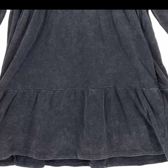 NWT Wild Fable XS Women's Long Sleeve Sweatshirt Dress Washed Black - Picture 4 of 6